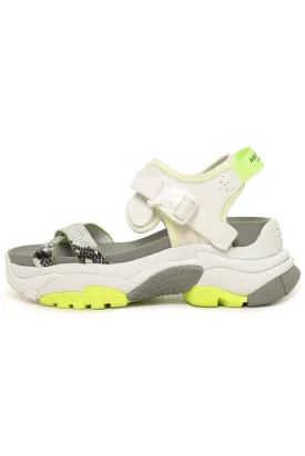 Sporty Chunky Strap Sandals - White