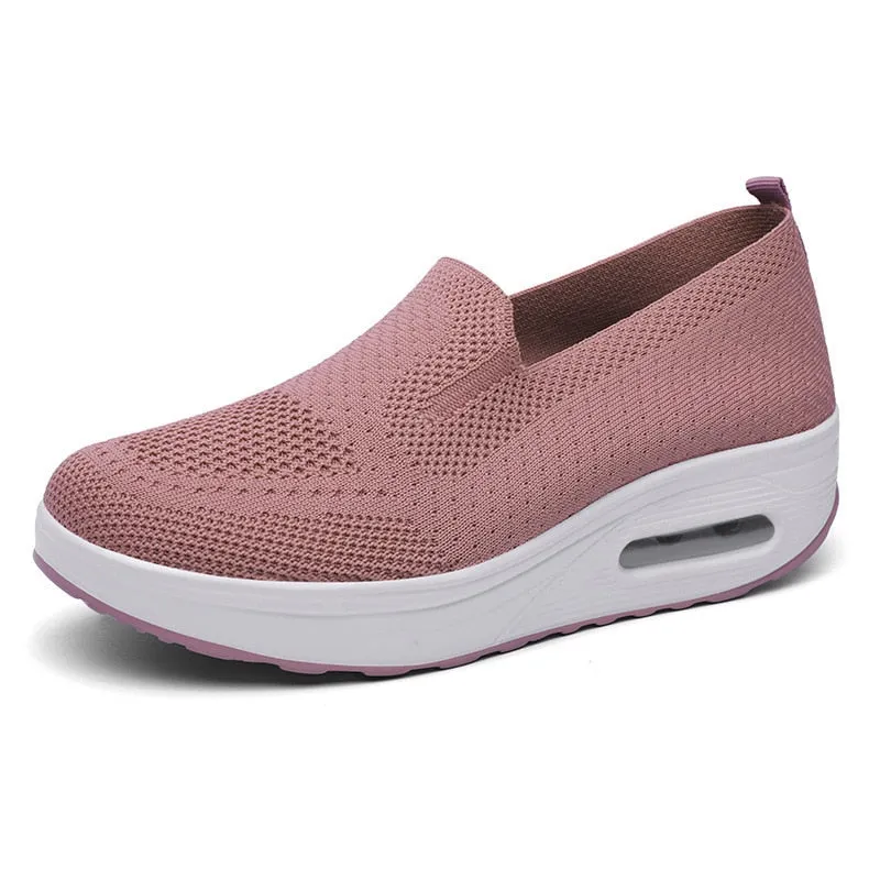 Tennis Female Orthopedic Sneakers Vulcanized Shoes for Women Mesh Breathable Platform Slip-On