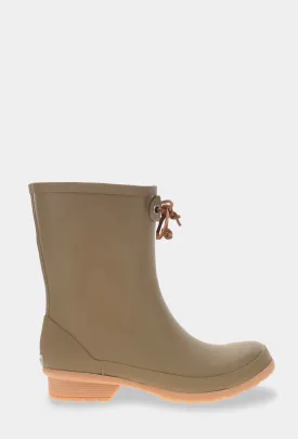 TIE MID RAIN BOOT - MOSS