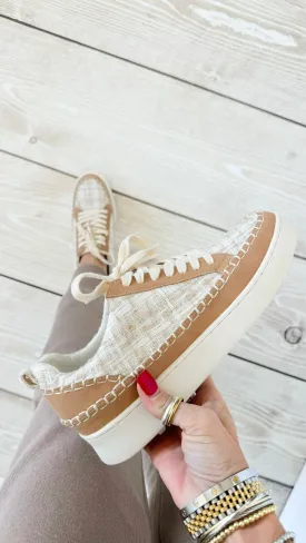 Tweed Luxe Lace-Up Sneakers