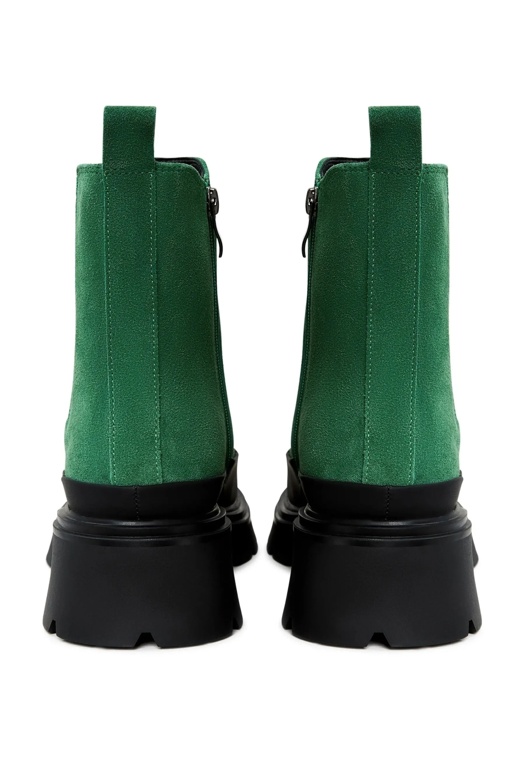 Urban Platform Ankle Boots - Green