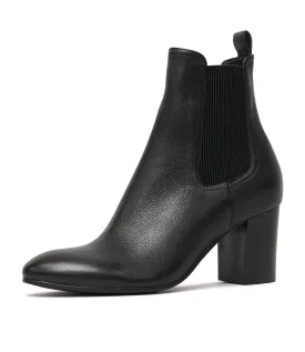 Usset Black Leather Chelsea Boots