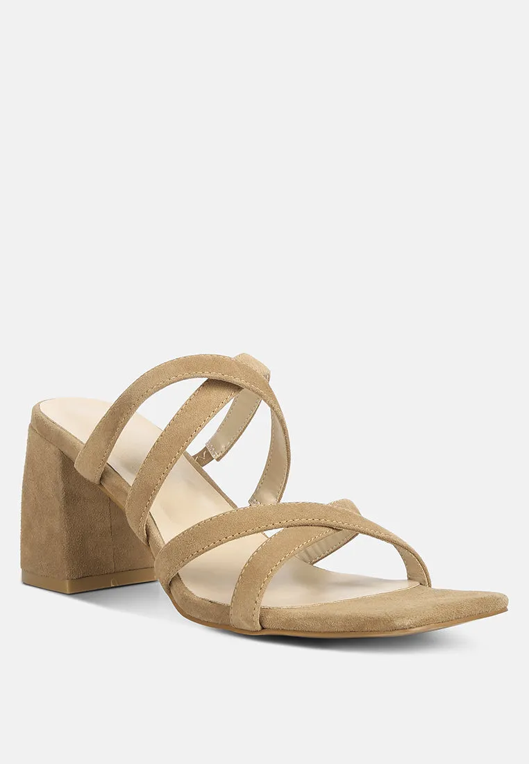 Valentina Strappy Casual Block Heel Sandals