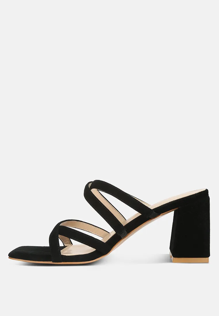 Valentina Strappy Casual Block Heel Sandals