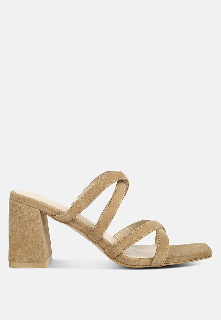 Valentina Strappy Casual Block Heel Sandals