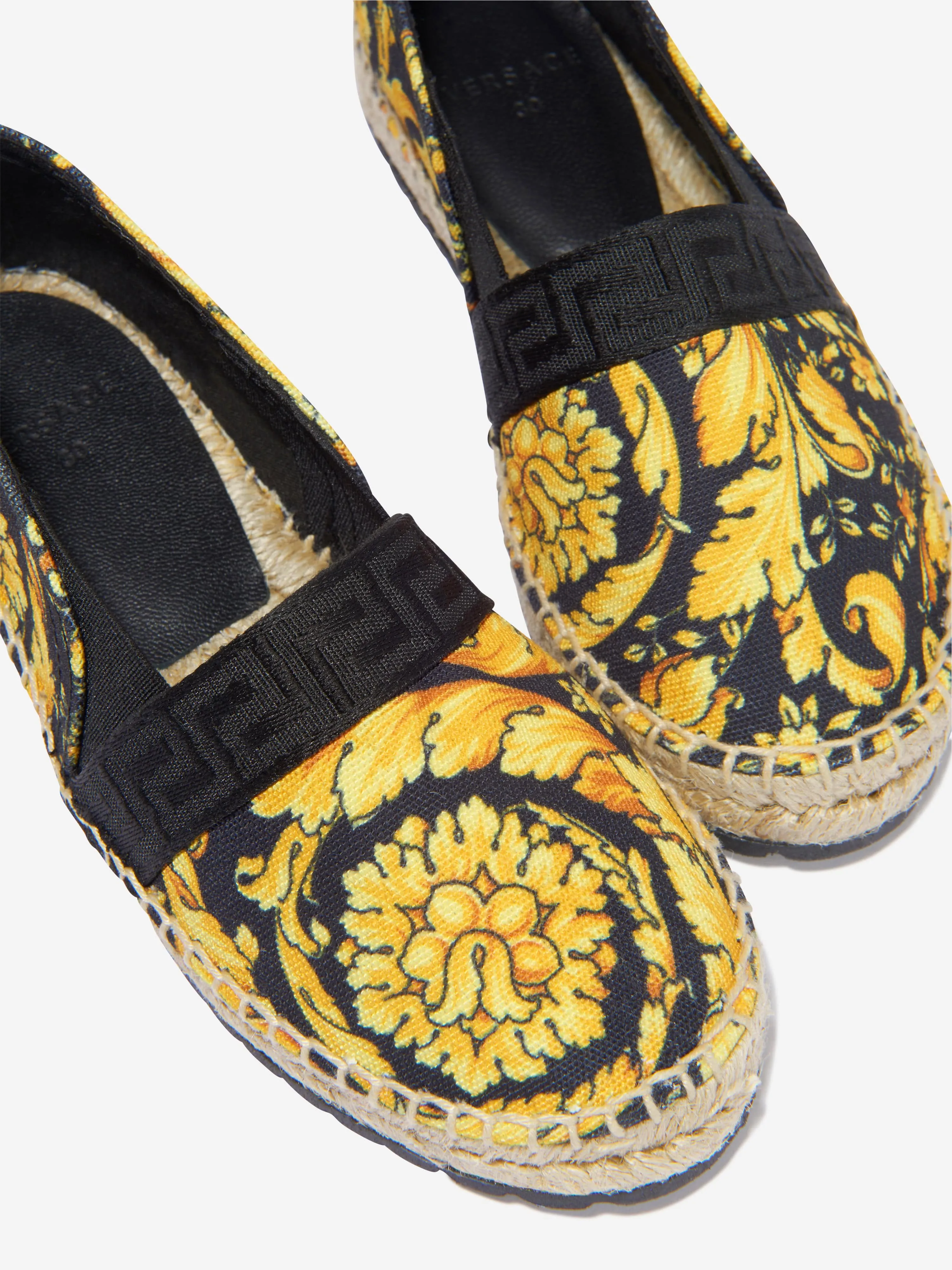 Versace Girls Barocco Espadrilles in Black