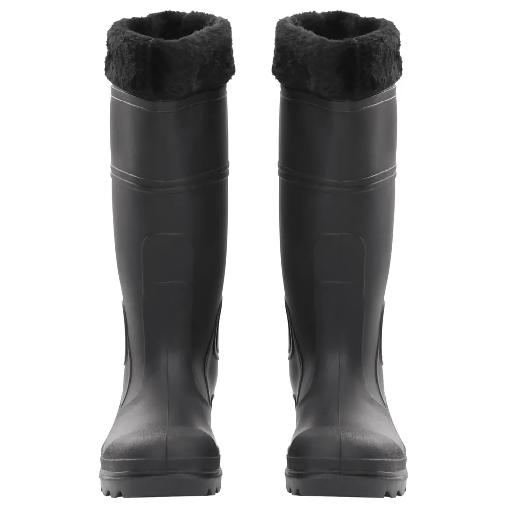 vidaXL Rian Boots with Removable Socks Black Size 39 PVC