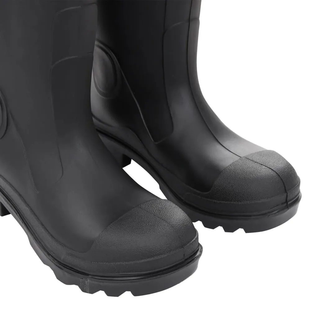 vidaXL Rian Boots with Removable Socks Black Size 39 PVC