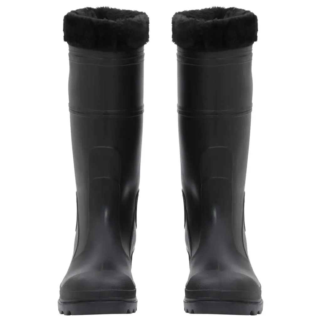 vidaXL Rian Boots with Removable Socks Black Size 41 PVC