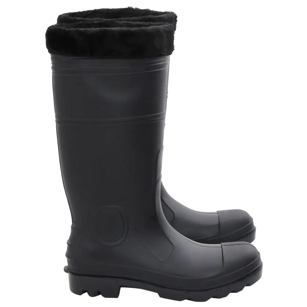 vidaXL Rian Boots with Removable Socks Black Size 41 PVC