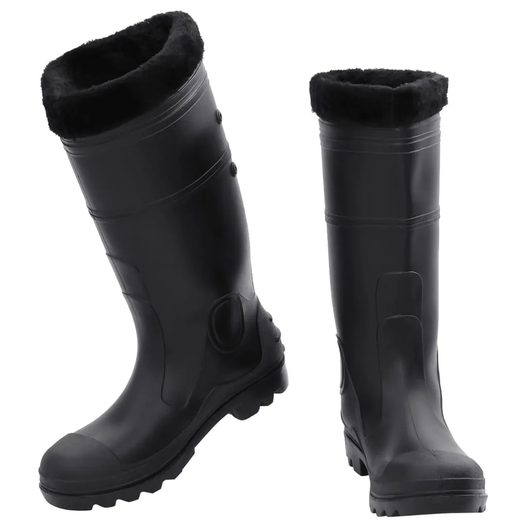 vidaXL Rian Boots with Removable Socks Black Size 41 PVC