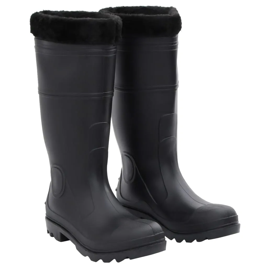 vidaXL Rian Boots with Removable Socks Black Size 41 PVC