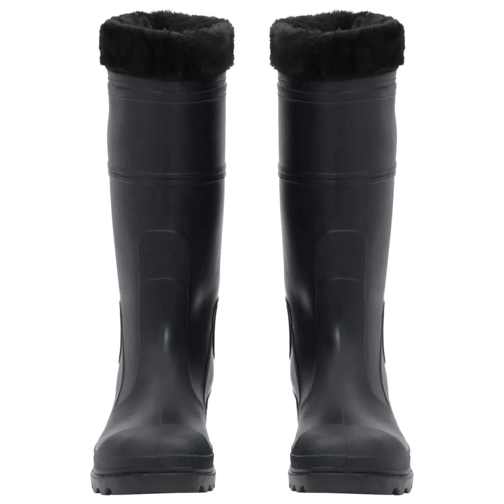 vidaXL Rian Boots with Removable Socks Black Size 42 PVC