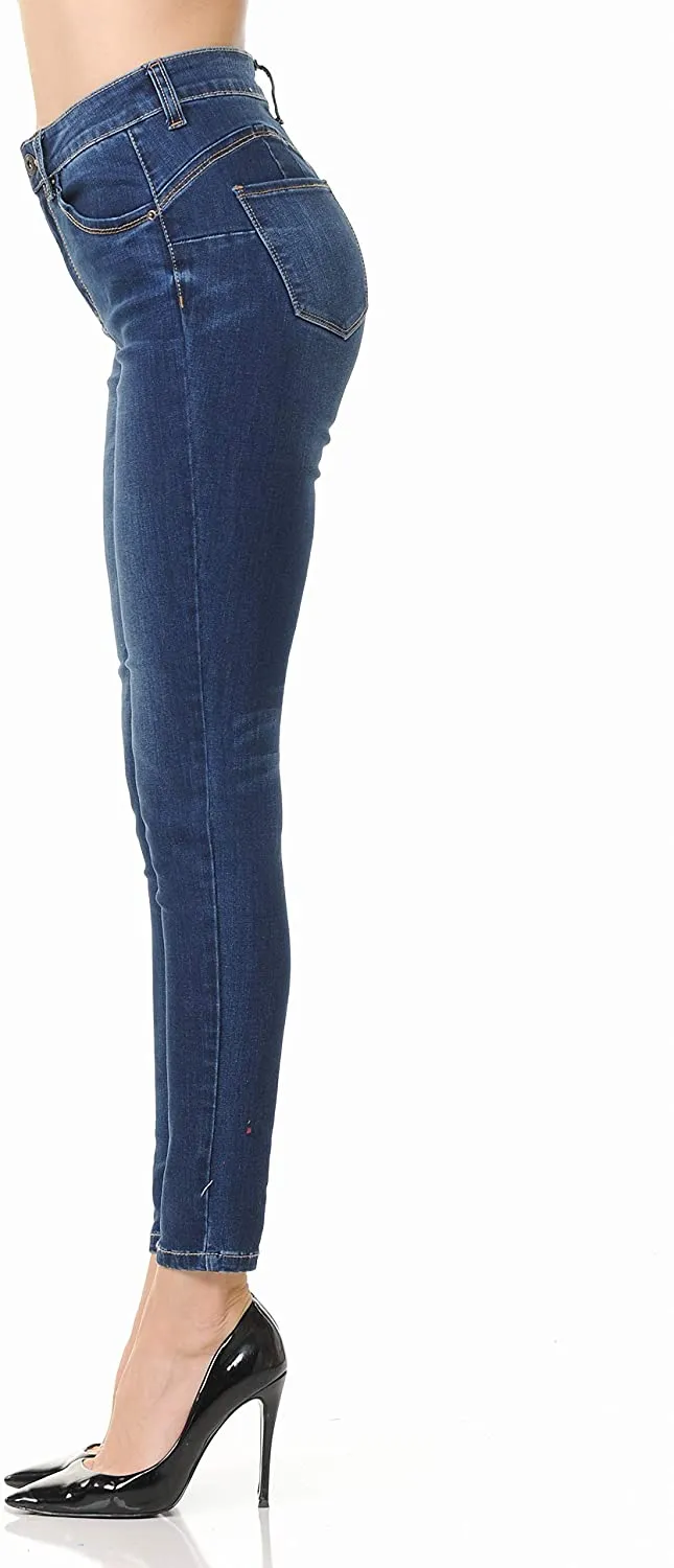 Wax Jean Denim Women's Push-Up High-Rise Skinny Jean in Fine Cotton Denim