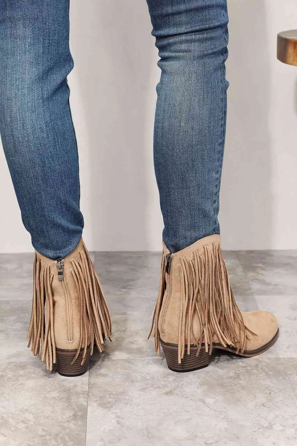 Women's Fringe Cowboy Western Ankle Boots